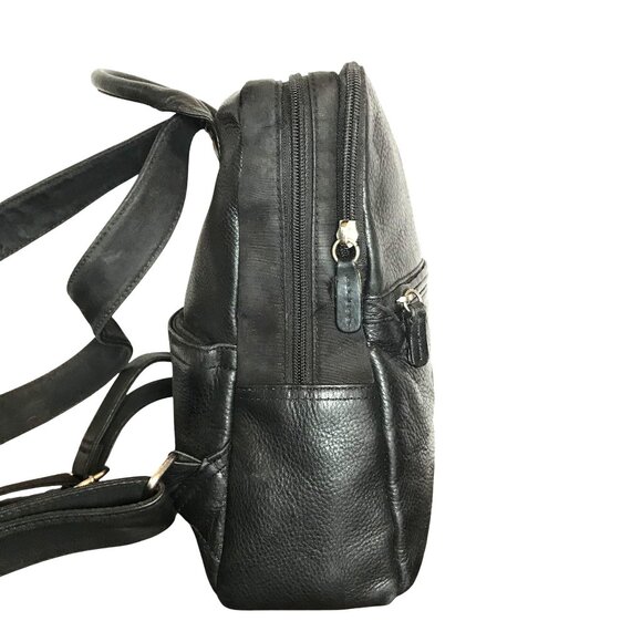 Fossil Black Leather Womens Backpack With Adjustable Straps - Picture 7 of 12